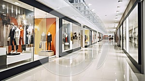 The Inviting Corridor of a Modern Shop, Blending Aesthetics with Commerce