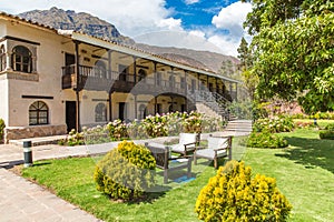 Inviting Courtyard and garden at Upscale hotel , Cusco, Peru, South America