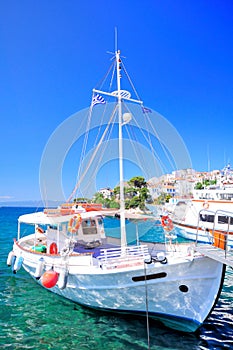 Inviting tour boat, Greece