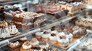 The inviting window of a local bakery boasts a wide selection of delicious and healthy baked goods including glutenfree