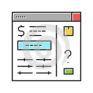 invoice approvals and disputes color icon vector illustration