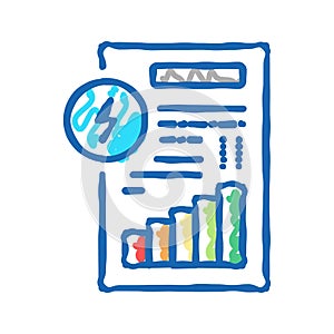 invoice document of energy saving icon doodle illustration
