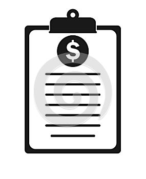 Invoice Icon. Flat style vector