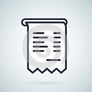 Invoice icon, illustration symbol. Business icon