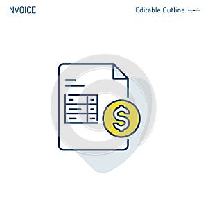 Invoice icon, Payment icon, Medical bill, Banking transaction receipt, Online shopping invoice, Procurement expense, Money documen