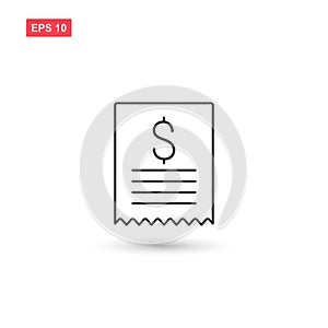 Invoice icon vector design isolated 2