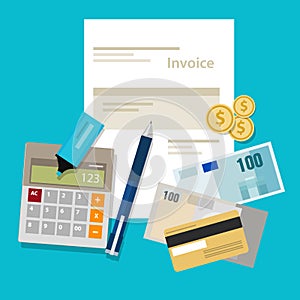 Invoice invoicing payment money calculator pay