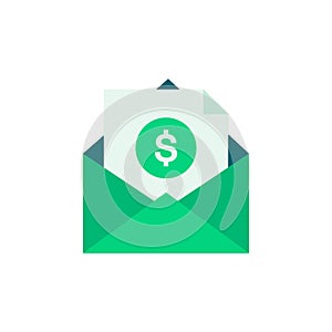 Invoice mail vector icon