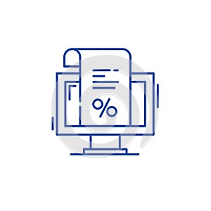 An invoice for payment line icon concept. An invoice for payment flat  vector symbol, sign, outline illustration.