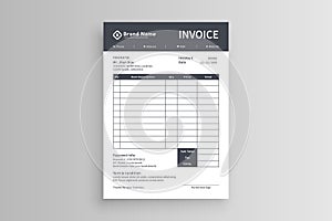 Invoice template vector design