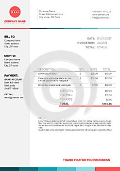 Invoice template
