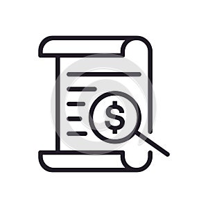 Invoice vector line icon