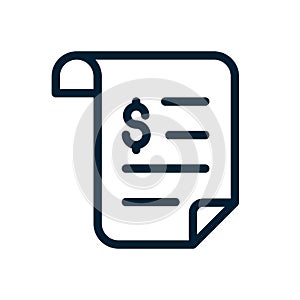 Invoice vector outline icon