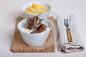 Involtini with spinach