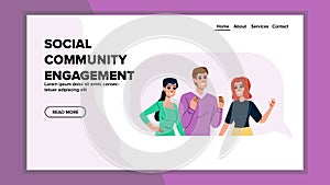 involvement social community engagement vector