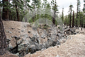 The Inyo Earthquake Fault in Mammoth Lakes California