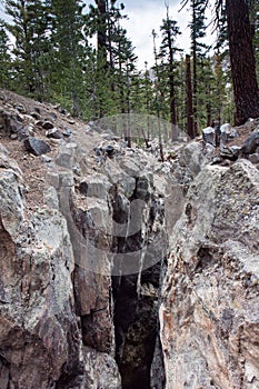 The Inyo Earthquake Fault in Mammoth Lakes California