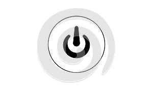 IO button icon. Vector illustration of on and off. Push start turn power symbol