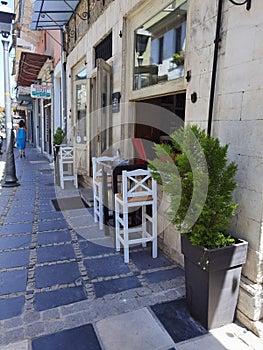 Ioannina city center greece cafe and local market