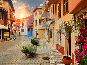 Ioannina city old pedestrian street called Soutsou greece