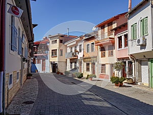 Ioannina city in winter season lake and houses greece