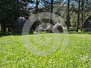 ioannina huts of straw in giftokampos area old settlements of sheepkeeper