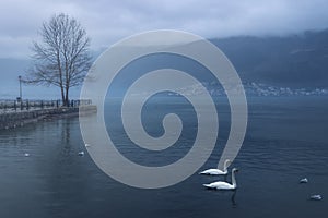 Ioannina lake, epirus in greece