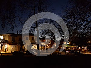 ioannina by night in spring season epirus greece