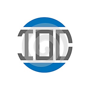 IOC letter logo design on white background. IOC creative initials circle logo concept. IOC letter design