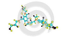 Iodixanol molecular structure isolated on white