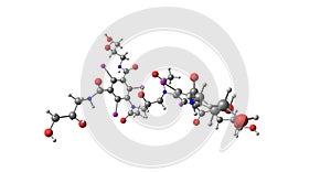 Iodixanol molecular structure isolated on white