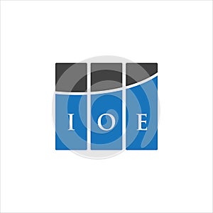IOE letter logo design on WHITE background. IOE creative initials letter logo concept. IOE letter design.IOE letter logo design on