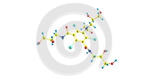Iohexol molecular structure isolated on white