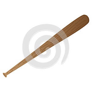 Iolated wooden baseball bat