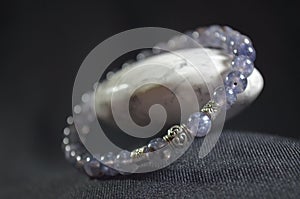 Iolite Bracelet , Iolite gemstone bracelet.