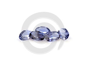 Iolite gemstone oval shaped