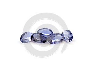 Iolite gemstone oval shaped photo