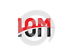 IOM Letter Initial Logo Design Vector Illustration photo