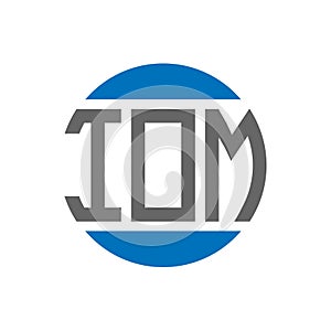 IOM letter logo design on white background. IOM creative initials circle logo concept. IOM letter design photo