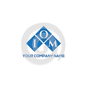 IOM letter logo design on WHITE background. IOM creative initials letter logo concept. photo