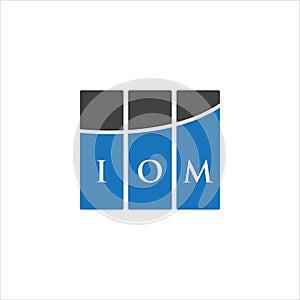 IOM letter logo design on WHITE background. IOM creative initials letter logo concept. IOM letter design photo