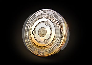 Ion - Cryptocurrency Coin. 3D rendering photo