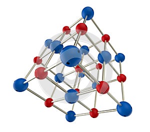 Ion crystal lattice of NaCl - sodium chloride.