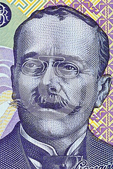 Ion Luca Caragiale portrait from Romanian money