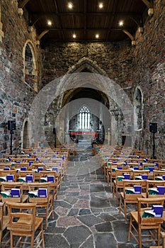 Iona, the nave of the Abbey church photo