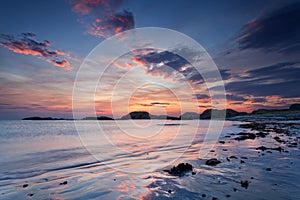 Iona, Scotland : sunset on the beach