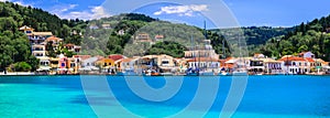Ionian islands of Greece- Paxos, with turquoise waters and pictorial village Lakka