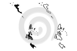 Ionian Islands Region Greece, Hellenic Republic, Hellas map vector illustration, scribble sketch Ionian Islands map