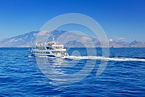 Ionian sea ship cruise at Zakynthos island