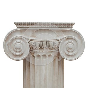 Ionic capital isolated